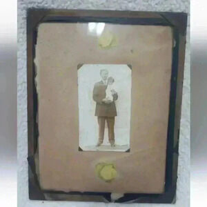 Very Vintage/Antique Photo African American Man & Baby Old Timey Nicely Dressed